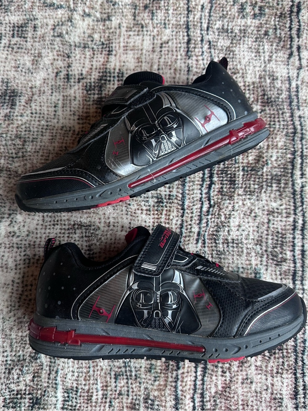 Kids Velcro black Star Wars Darth Vader Sneakers shoes 2